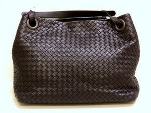 【893】 BOTTEGA VENETA ボッテガヴェネタ ガルダ イントレチャート ラム A4収納可