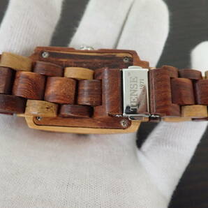 TENSE テンス 腕時計 Wooden Collection クオーツ ブラウン 腕時計 現在稼働 激安１円スタートの画像7