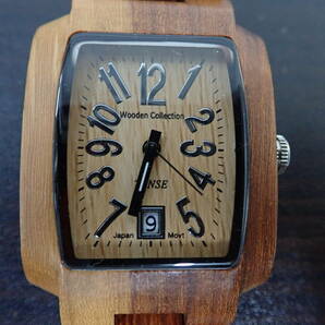 TENSE テンス 腕時計 Wooden Collection クオーツ ブラウン 腕時計 現在稼働 激安１円スタートの画像1