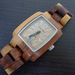 TENSE テンス 腕時計 Wooden Collection クオーツ ブラウン 腕時計 現在稼働 激安１円スタートの画像2