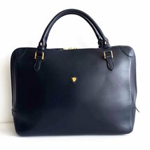 【一級品】 CHAMBORD SELLIER 【RIVAU ブリーフケース 】 ネイビー レザー ビジネス バッグ 2404002_画像1