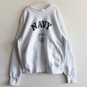 【雰囲気抜群】U.S.NAVAL ACADEMY STORE【スウェット NAVY 】L グレー リバースウィーブ USA製 u2403130