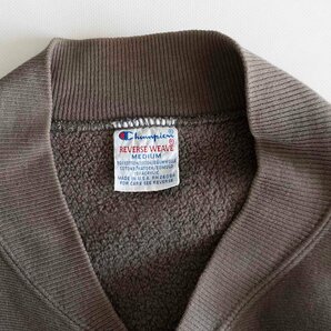 【希少カラー】CHAMPION【90s REVERSE WEAVE スナップ カーディガン】M USA製 リバースウィーブ チャコールグレー チャンピオン u2403125の画像3