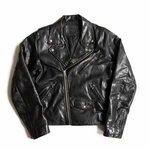 【美品】 LEVI'S【カウレザー ダブル ライダース ジャケット 】S ブラック レザージャケット 2404108