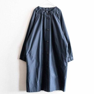 【未使用品】 ARTS&SCIENCE 【2022SS / Gather sleeve coat】 ギャザー スリーブ コート シルク ネイビー 2310272