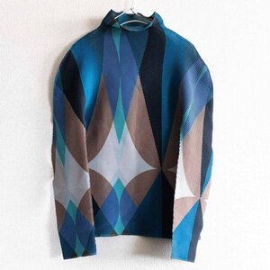 【極美品】me ISSEY MIYAKE 【総柄 長袖 カットソー】 ミー イッセイミヤケ 2404340