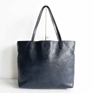 【美品】FELISI 【15-50/NK レザー トートバッグ】ネイビー 肩掛け可能 MADE IN ITALY BAG 2404570