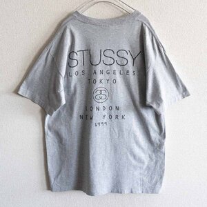 【90s/USA製】STUSSY【ロゴ Tシャツ】L ステューシー OLD オールド 紺タグ ビッグシルエット オーバーサイズ 古着 u2404164