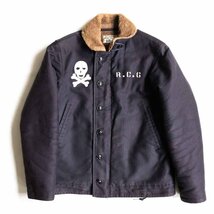 【美品】THE REAL McCOY'S 【N-1 NAVY / RESCUE CUTTER MJ18115 】40 デッキジャケット ミリタリー 2404618_画像1