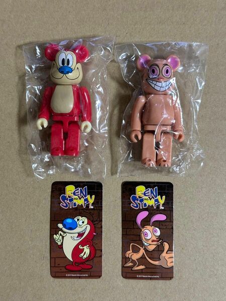 ベアブリック シリーズ34 ANIMAL アニマル 表裏2個セット REN AND STIMPY BE@RBRICK 100%