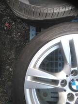 まぁまぁ綺麗 BMW X1 E84 純正ホイール 純正 アルミ Mスポーツ 225/45R18 255/40R18 ラン　フラットタイヤ 18×8J 18×9J 3シリーズ流用に_画像3