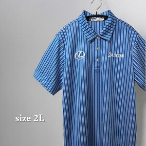 【美品】SRIXONスリクソン　LEXUSレクサス　松山英樹モデル　DESCENTE　ゴルフポロシャツ　2L