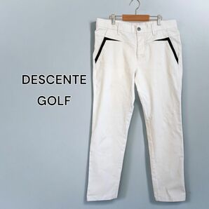 DESCENTE GOLF デサントゴルフ ストレッチパンツ ホワイト系 XL ゴルフウェア メンズ