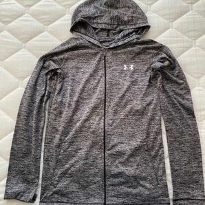 UNDER ARMOUR アンダーアーマー フルジップ パーカー フーディー 薄手 グレー 長袖 ジップアップ