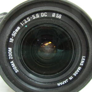 T4-8 Canon(キヤノン) デジタルカメラ【DS126151】EOS Kiss Digital X SIGMA ZOOM 18-50㎜ 1:3.5-5.6 DC 58 望遠レンズ/他 付属品ありの画像2