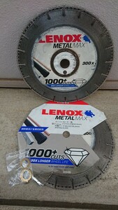 LENOX METALMAX12(メタルマックス)鋳鉄管及び金属切断用替刃ブレード中古品USED2枚セット 外形305mm★エンジンカッター用送料込ジャンク品