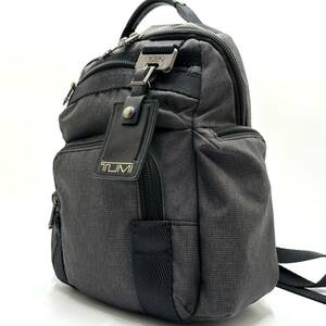 1円《美品 希少モデル》TUMI トゥミ メンズ ビジネスバッグ エバンストン リュック バックパック デイパック ナイロン グレー レザー