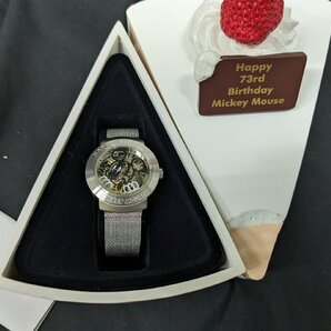 未使用 ミッキーマウス 73rd Birthday 腕時計(機械式) ウォッチ 限定800個 手巻き ディズニー ショートケーキ オブジェの画像1