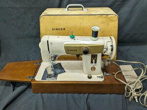 針動きました！ SINGER シンガー SEWING MACHINES ミシン アンティーク BAU3-7TV ペダル・付属品多数