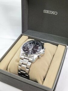 新品同様 SEIKO/セイコー 7T92-0DW0 クロノグラフ 腕時計 ステンレススチール クオーツ 黒 メンズ