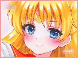  same person hand-drawn illustrations * sailor venus * Pretty Soldier Sailor Moon * love . beautiful ..