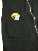 日本製 KUNIO COLLECTION クニオコレクション レディース M ノースリーブ ジップアップ トップス 犬 動物 犬好き わんちゃん 黒 ブラック_画像4