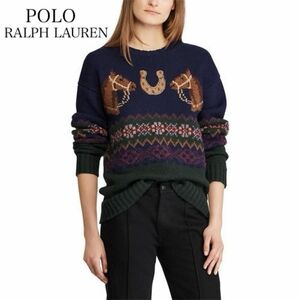 希少★ POLO RALPH LAUREN ポロラルフローレン ホースシュー フェアアイル セーター ニット 馬蹄 アルパカ混