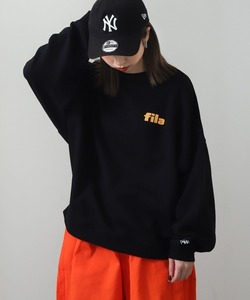 レディース 「FILA」 スウェットカットソー MEDIUM ブラック