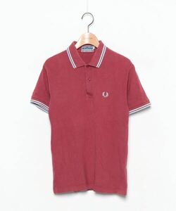 レディース 「FRED PERRY」 ワンポイント半袖ポロシャツ X-SMALL レッド