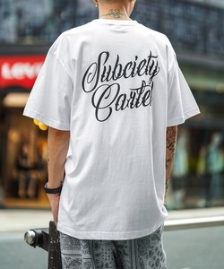 メンズ 「Subciety」 半袖Tシャツ X-LARGE ホワイト×ブラック