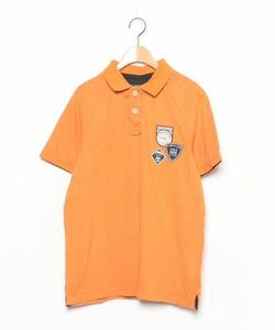 メンズ 「Timberland」 刺繍半袖ポロシャツ L オレンジ