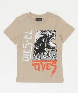 キッズ 「DIESEL KIDS」 「KIDS」半袖Tシャツ 12Y ベージュ