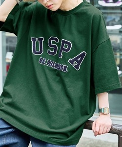 メンズ 「U.S. POLO ASSN.」 半袖Tシャツ L ダークグリーン