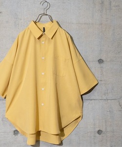 メンズ 「JOHN'S CLOSET」 「HALHAM」半袖シャツ MEDIUM イエロー