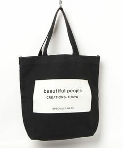 レディース 「beautiful people」 ワンポイントトートバッグ FREE ブラック