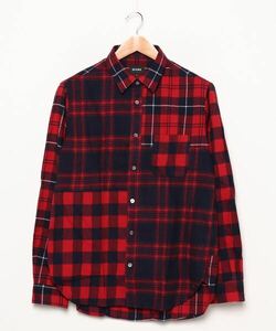 メンズ 「BEAMS」 長袖シャツ X-LARGE レッド系その他