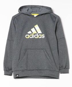 キッズ 「adidas」 「KIDS」プルオーバーパーカー 150 グレー_画像1