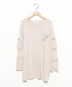 メンズ 「AVIREX」 長袖Tシャツ L ベージュ