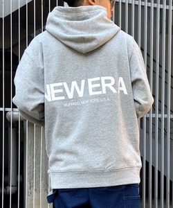 メンズ 「NEW ERA」 プルオーバーパーカー M グレー