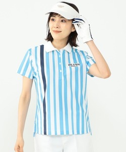 レディース 「BEAMS GOLF」 半袖ポロシャツ LARGE ブルー