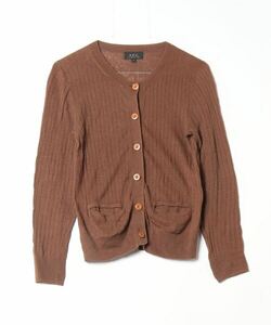 「A.P.C.」 ニットカーディガン X-SMALL ブラウン レディース