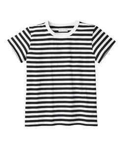 「agnes b.」 半袖Tシャツ 1 ブラック×ホワイト レディース