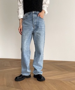 「CANAL JEAN」 「El mar」加工デニムパンツ MEDIUM インディゴブルー レディース