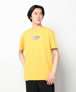 「TOMMY JEANS」 半袖Tシャツ X-LARGE イエロー メンズ