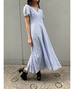 「MOUSSY」 半袖ワンピース 1 ライトブルー レディース