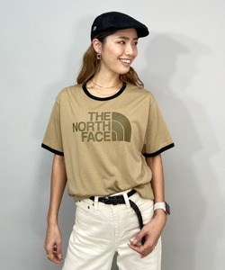 「THE NORTH FACE」 半袖Tシャツ M ベージュ レディース