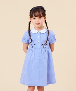 「CHOPIN」 「KIDS」半袖ワンピース 130cm サックスブルー キッズ