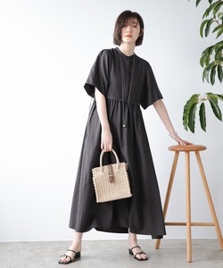 「apart by lowrys」 半袖ワンピース MEDIUM チャコールグレー レディース