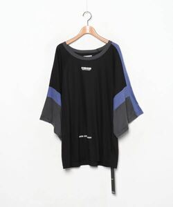 「SHAREEF」 7分袖Tシャツ 1 ブラック メンズ