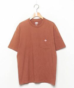 「DANTON」 ワンポイント半袖Tシャツ - ブラウン メンズ